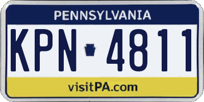 PA license plate KPN4811