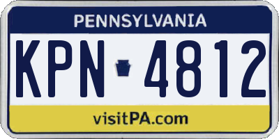 PA license plate KPN4812