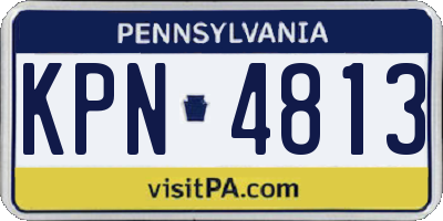 PA license plate KPN4813