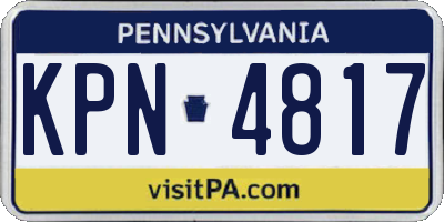 PA license plate KPN4817