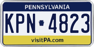 PA license plate KPN4823