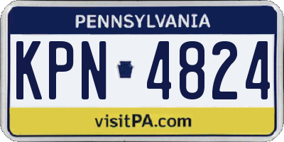 PA license plate KPN4824