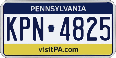 PA license plate KPN4825