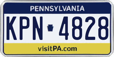 PA license plate KPN4828