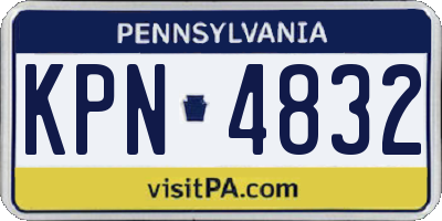 PA license plate KPN4832