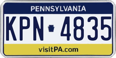 PA license plate KPN4835