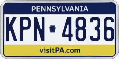 PA license plate KPN4836