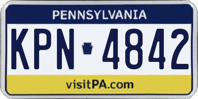PA license plate KPN4842