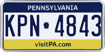PA license plate KPN4843