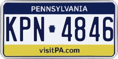 PA license plate KPN4846