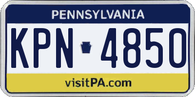 PA license plate KPN4850