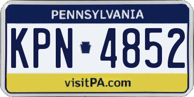 PA license plate KPN4852