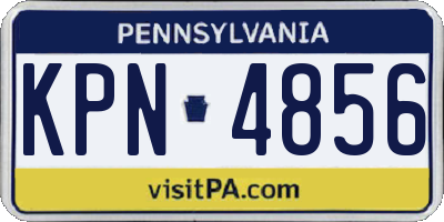 PA license plate KPN4856
