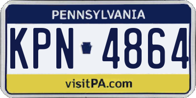 PA license plate KPN4864