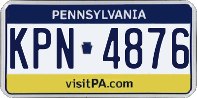 PA license plate KPN4876