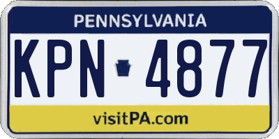 PA license plate KPN4877