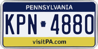 PA license plate KPN4880