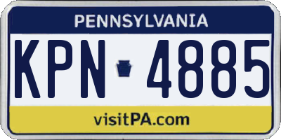 PA license plate KPN4885