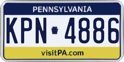 PA license plate KPN4886