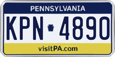 PA license plate KPN4890