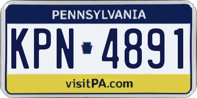 PA license plate KPN4891
