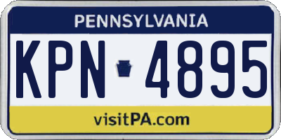 PA license plate KPN4895