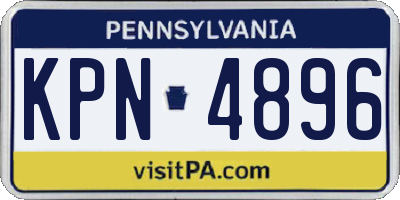 PA license plate KPN4896
