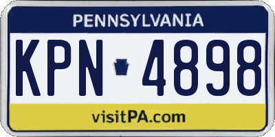 PA license plate KPN4898