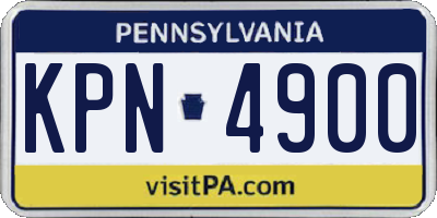 PA license plate KPN4900
