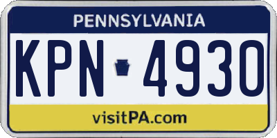 PA license plate KPN4930