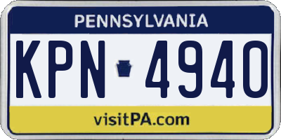 PA license plate KPN4940