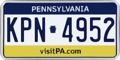 PA license plate KPN4952