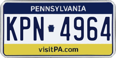 PA license plate KPN4964