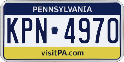 PA license plate KPN4970