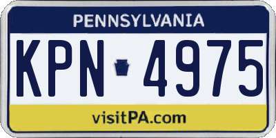 PA license plate KPN4975