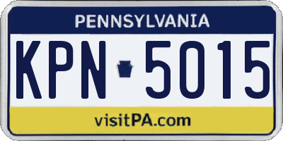 PA license plate KPN5015