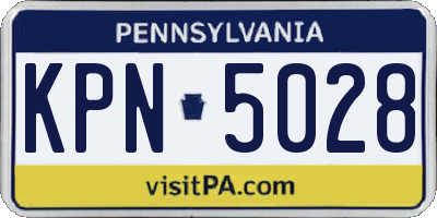 PA license plate KPN5028