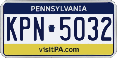 PA license plate KPN5032