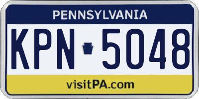 PA license plate KPN5048