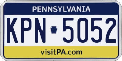 PA license plate KPN5052