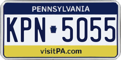 PA license plate KPN5055