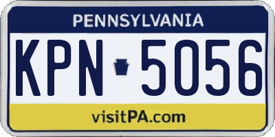 PA license plate KPN5056