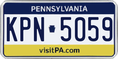 PA license plate KPN5059