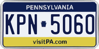 PA license plate KPN5060