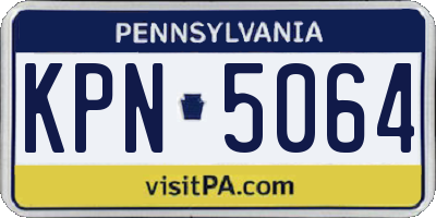 PA license plate KPN5064