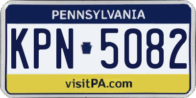 PA license plate KPN5082