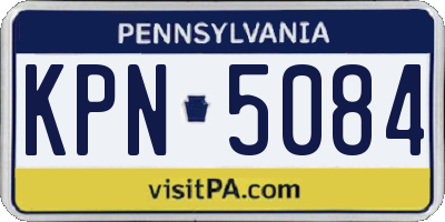 PA license plate KPN5084