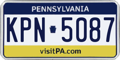 PA license plate KPN5087