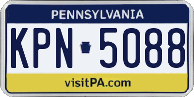 PA license plate KPN5088
