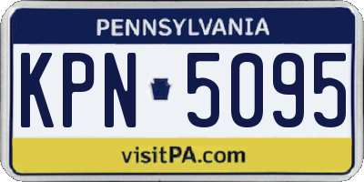 PA license plate KPN5095